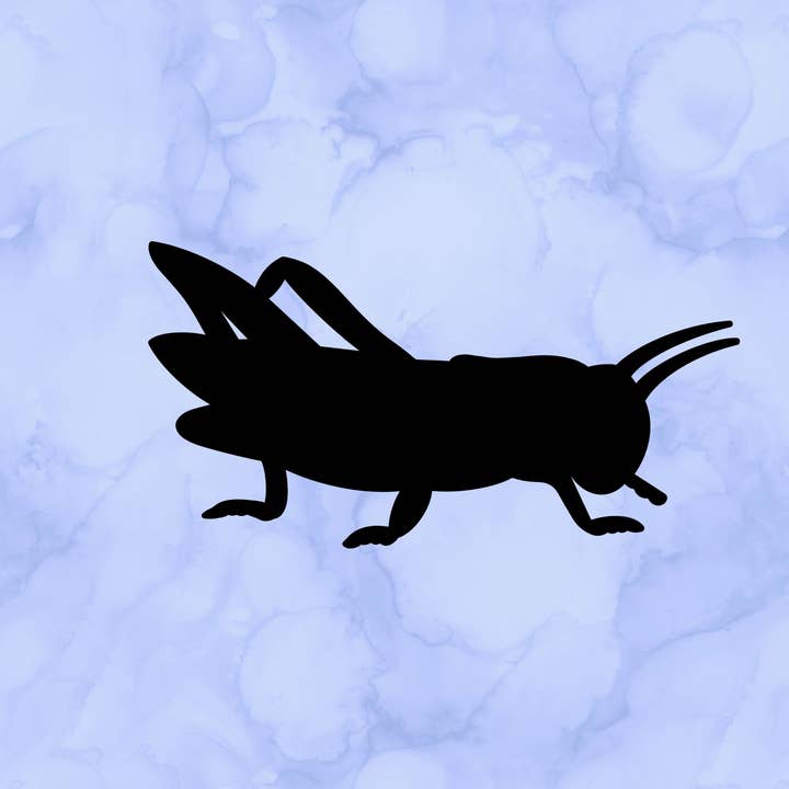 Grasshopper Silhouette Decal (2") for wholesale by Sticking with You