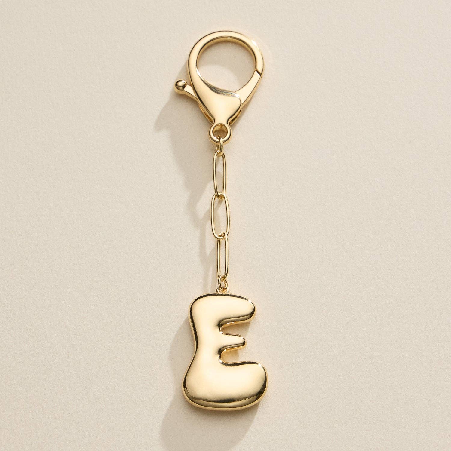 Lilla Haven - Wholesale Keychain - Women's - Bubble Letter Initial Keychain – Gold and Silver Tone Personalized Charm22