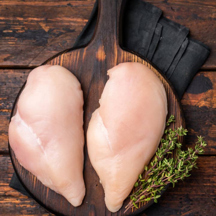 Organic Pasture Raised Chicken Breasts for wholesale by B bar H Premium Meats