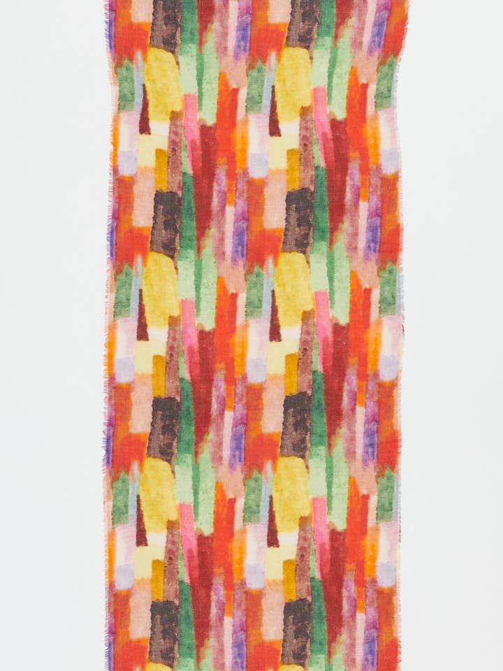 Lenço Lã - Otra Cosa - Riscas Kadinsky Style - 4182 por atacado de OTRACOSA