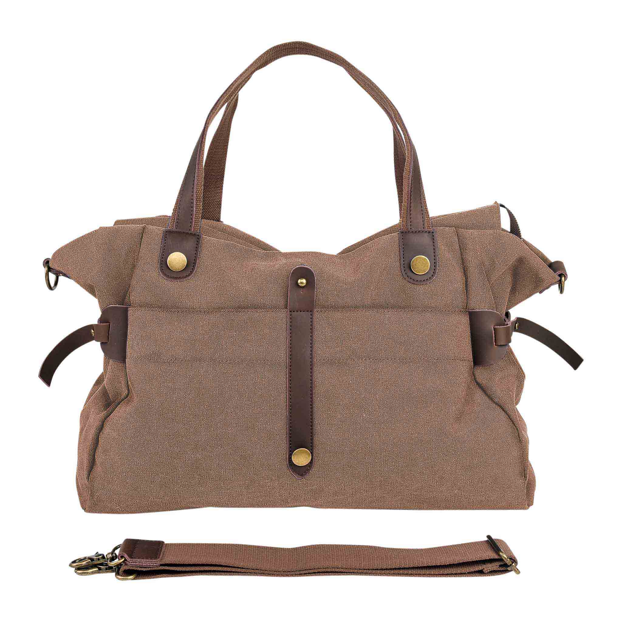 ZEDE PARIS - Wholesale Weekender Bag - Women's - SAINT-LAZARE - Weekend travel sports bag in canvas and leather71