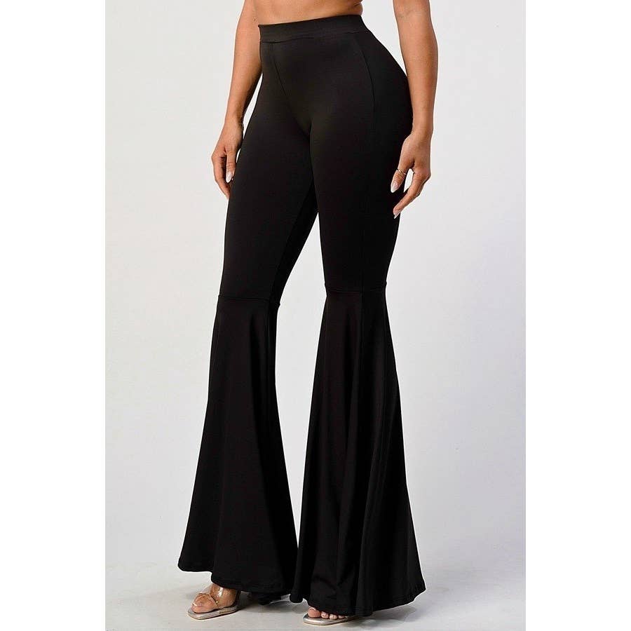 Lime All the Time – wholesale Byxor - Dam – Enfärgad Bell botten Flare Byxor2