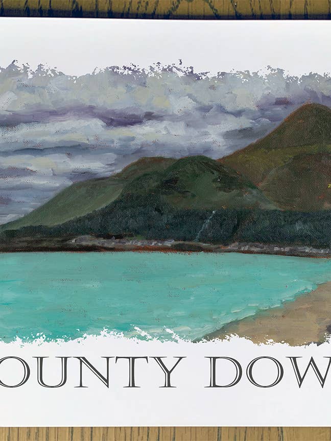 A4 Udskrift - County Down (Newcastle) (1) for engroshandel hos Clemence Prosen Art & Design