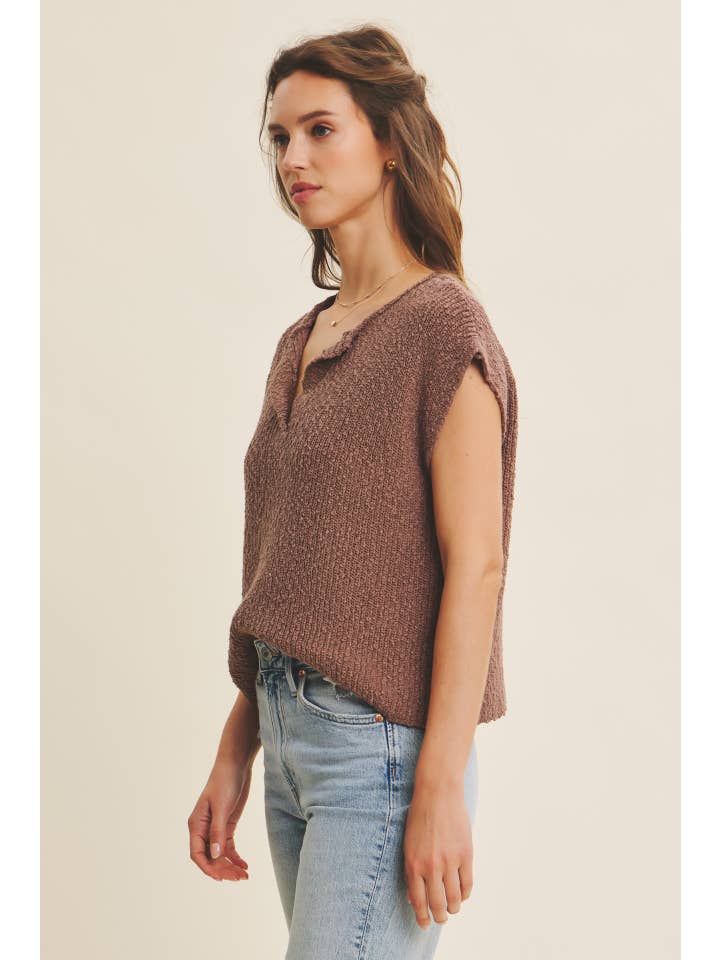 in february - Wholesale Knit Sweater - Women's - SLUB SWEATER TOP IN A RELAXED FIT WITH DOLMAN SLVS