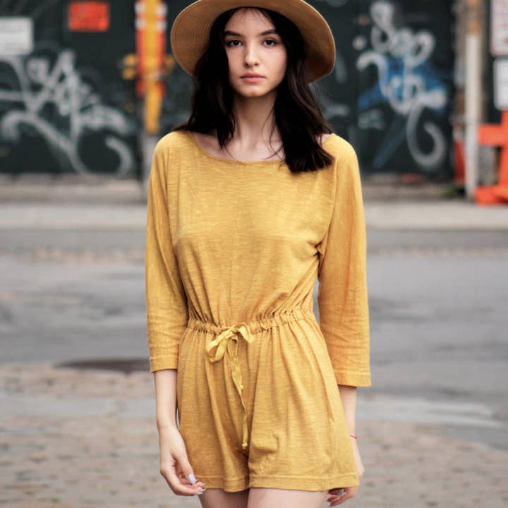 Hemp Romper for wholesale by Stemp Apparel