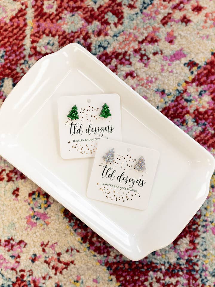 Silver or Green Acrylic Christmas Tree for wholesale by TLD Designs