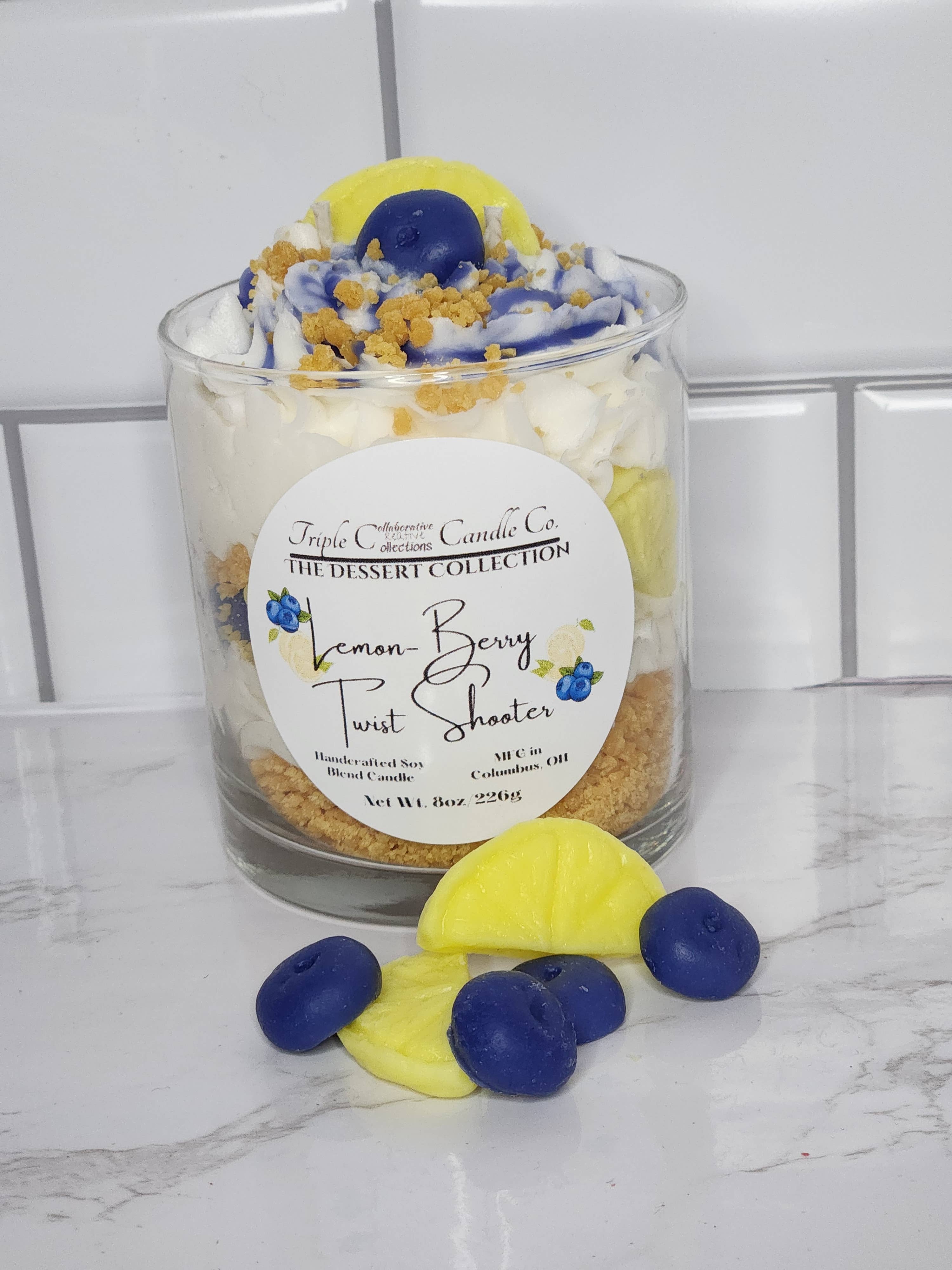 Triple C Candle Company - Wholesale Novelty Candle - Lemon Berry Twist Dessert Shooter1
