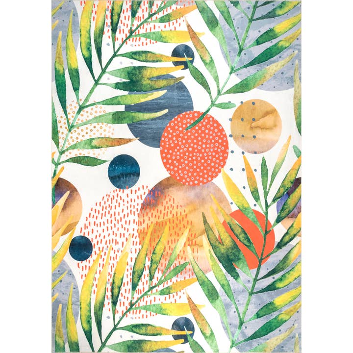 Sailor Machine Washable Tropical Area Rug for wholesale by nuLOOM