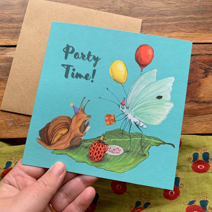 Occasion Card - Party Time! Cute bug illustration and other Purchase Wholesale amscan party. Free Returns & Net 60 Terms on Faire trending on Faire.