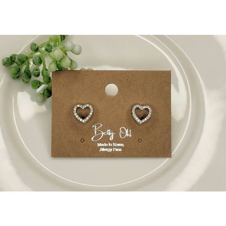 BETTYOH INC – Brincos de pino por atacado – Brinco Pós-Estilo Coração Skeleton2