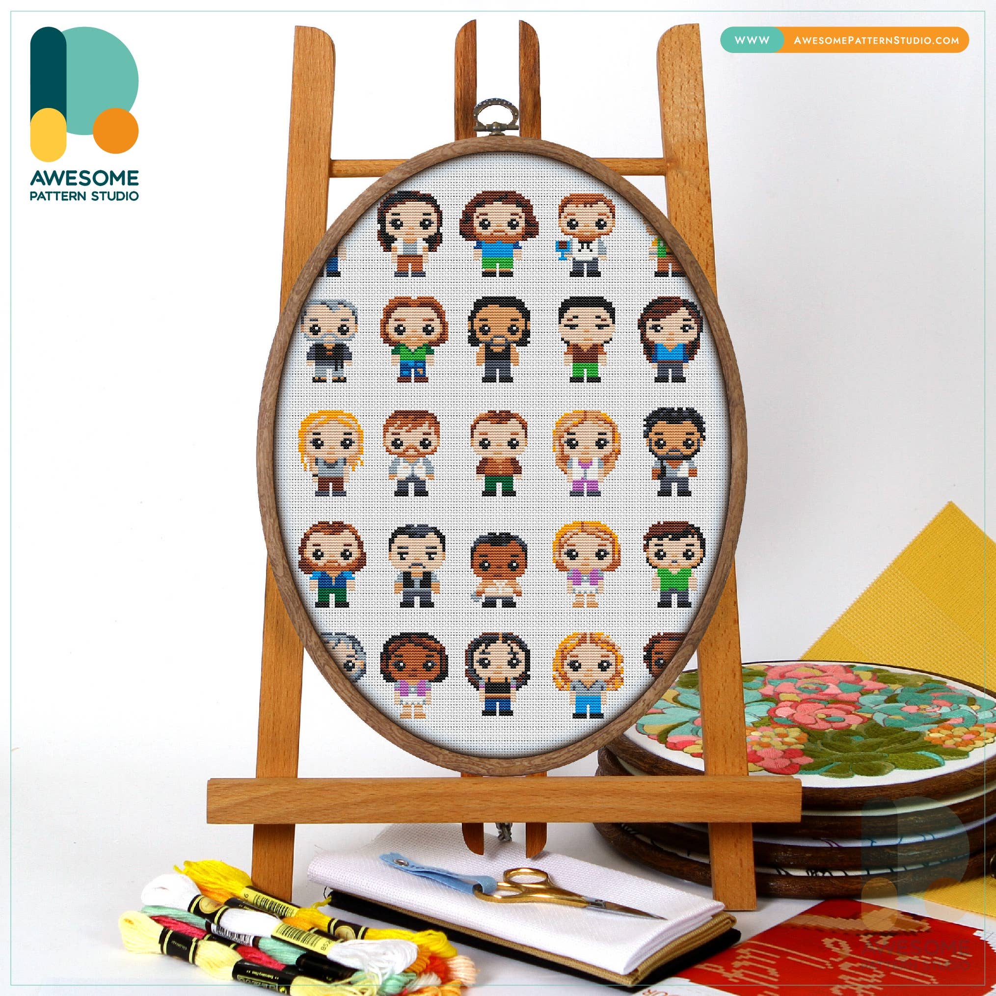 Awesome Pattern Studio – Material para bordar/ponto de cruz por atacado – CS1795 Lost Collection, Kit de ponto cruz contado1