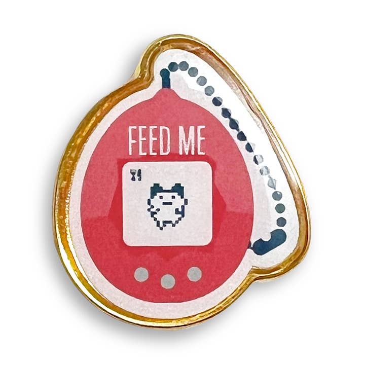 Feed me tamagotchi lapel pin for wholesale by I'll Know It When I See It