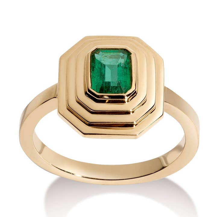 Isabelle Ring - Emerald for wholesale by Selin Kent
