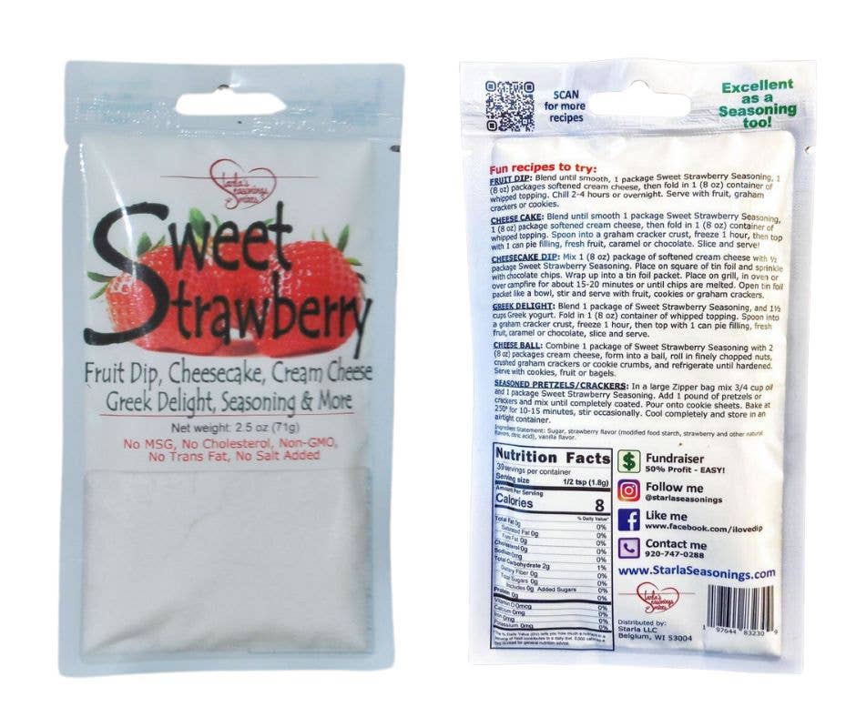 Starla's Seasonings, Dip & Mixes – wholesale Dip – Sweet Strawberry Cheesecake or Sweet Strawberry Fruit Dip1