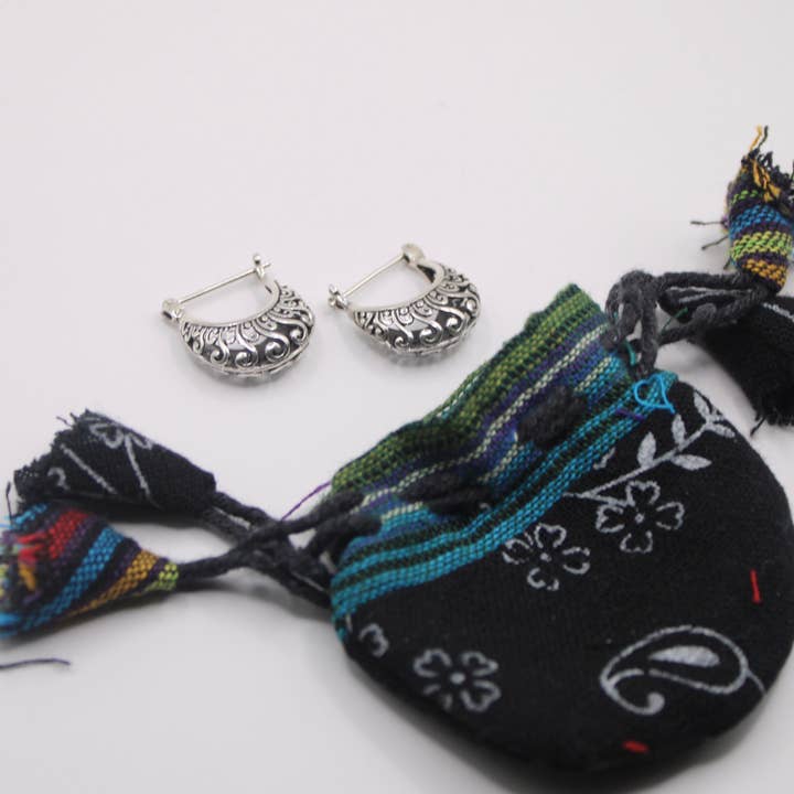 Tika – wholesale Hoop earrings – Silver Filigree Earrings