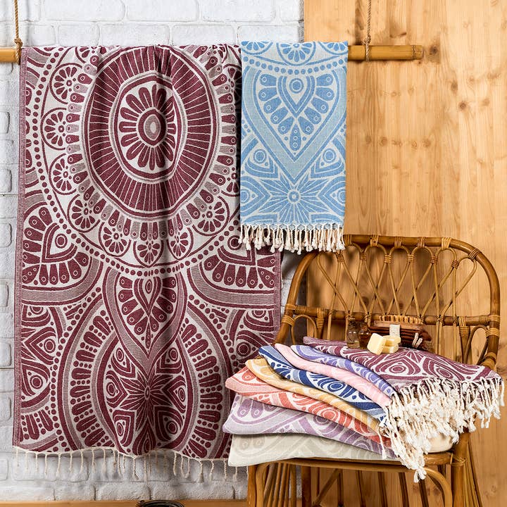 Kikoya Mandala Turkse hamam strandhanddoeken - lichte, sneldrogende fouta voor pool & spa voor wholesale door Kikoya