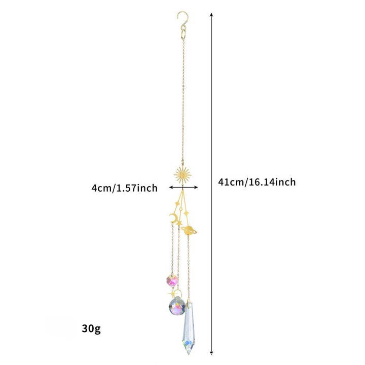 Dipped Shop - Wholesale Suncatcher - Star Moon Crystal Home Hangings DP25A9202