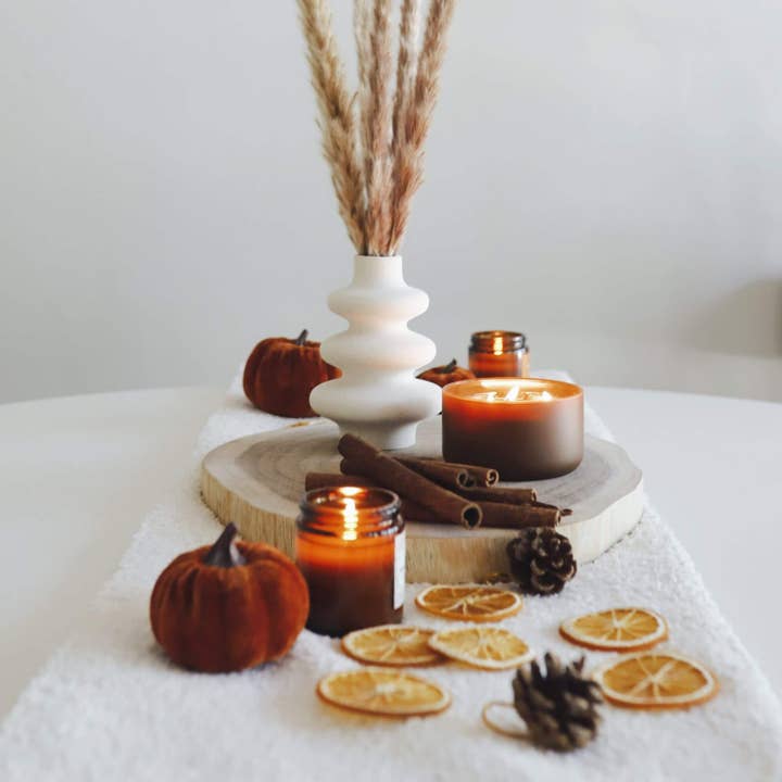 Calyan Wax Co. – wholesale Jar/filled candle – Mahogany + Cashmere - Resilience Series 3 Wick Soy Candle9