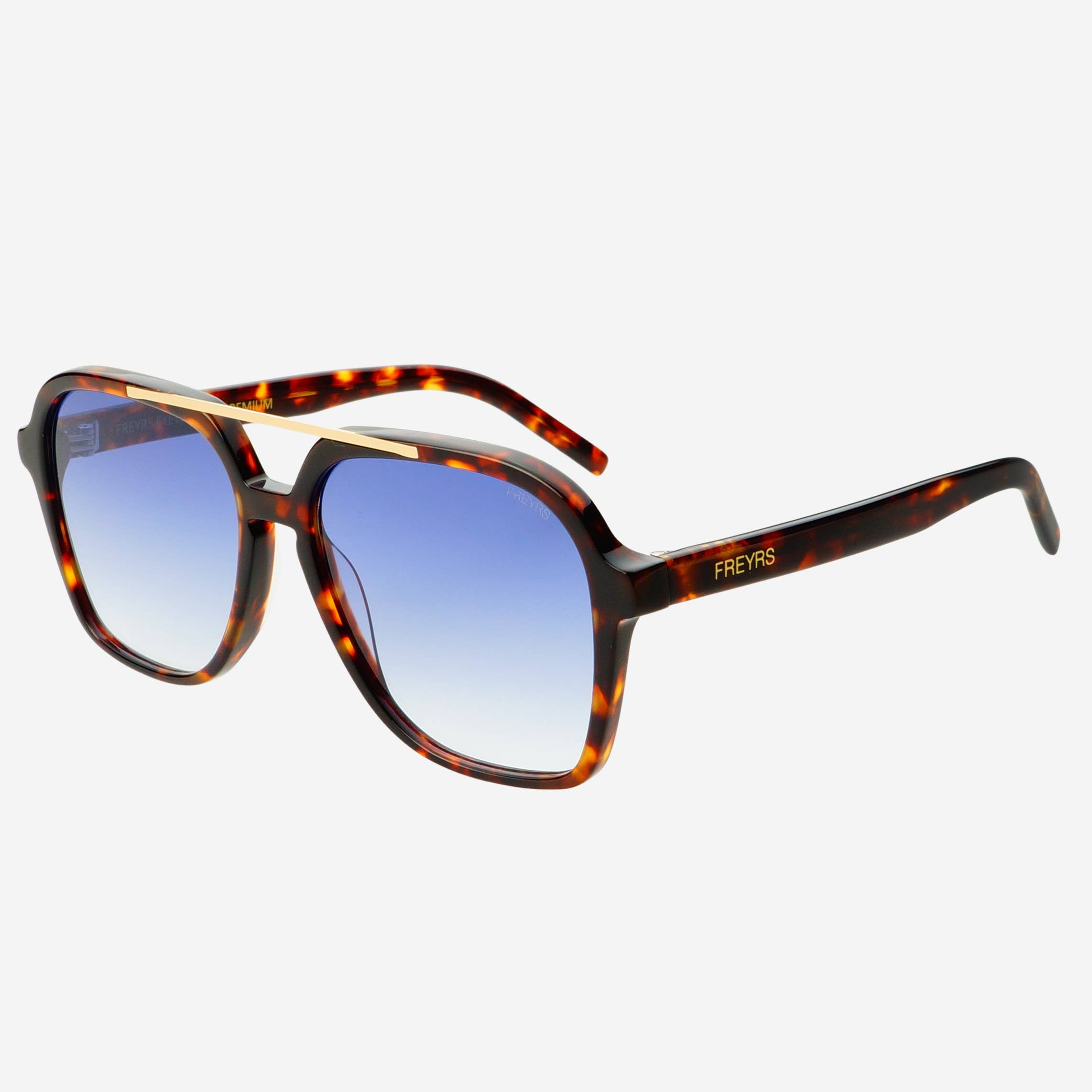 Schildkröte/Blau Spencer Unisex Aviator Sonnenbrille für den Großhandel auf Faire2