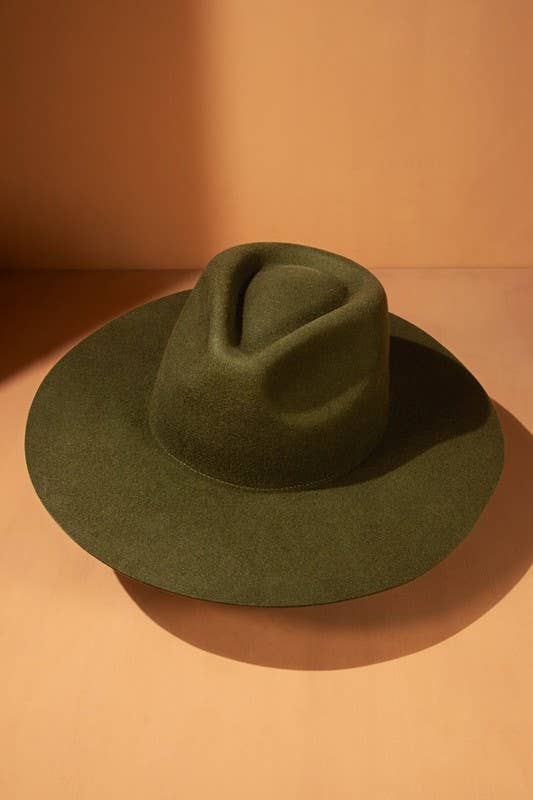 Urbanista – Großhandel Fedora-Hut – Damen – 100 % australischer Woll-Panama-Hut mit Tropfen-Krone und steifer Krempe – Ruggine32