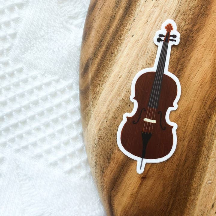 Cello Sticker for wholesale by Sagie May Design Co