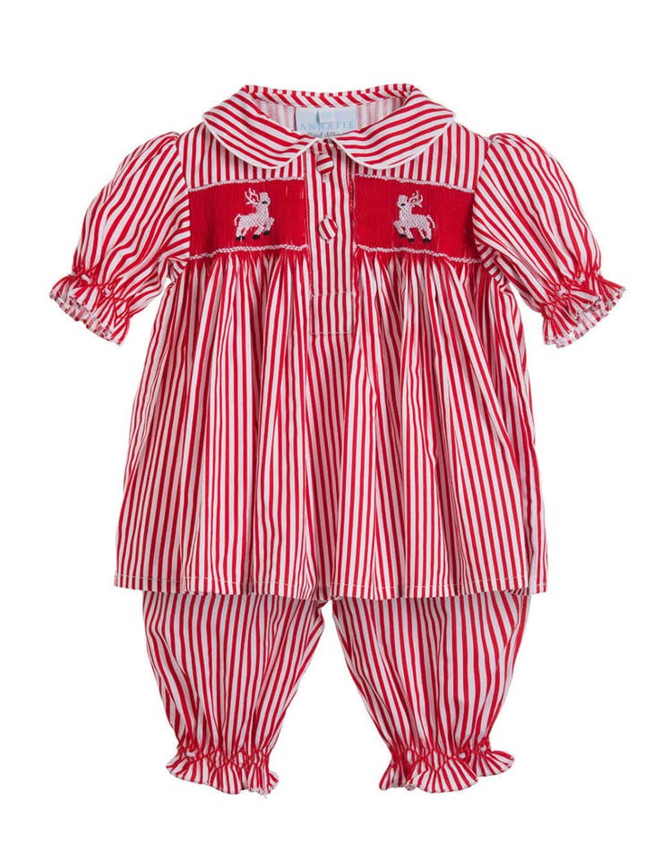 DEER TO MY HEART smocked set *SALE* for wholesale by Annafie London Ltd