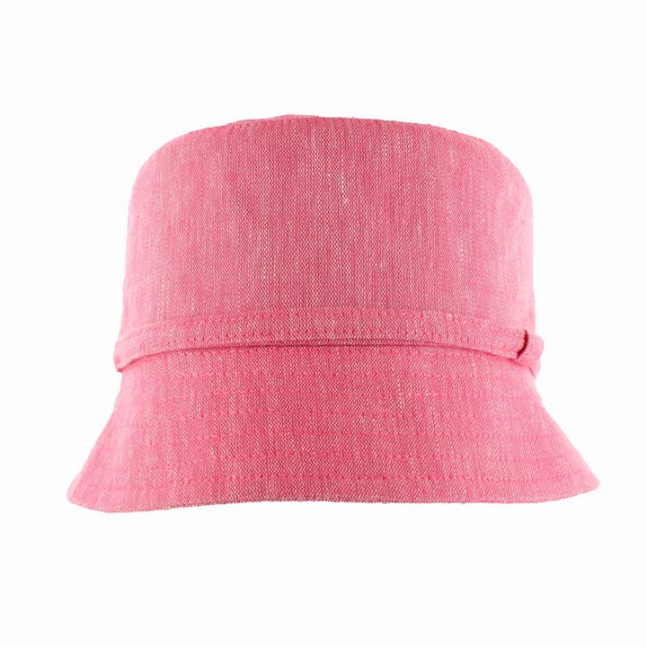 Mucros Weavers – Chapéu de pescador - Mulher por atacado – Chapéu Bucket Emily de Linho Rosa