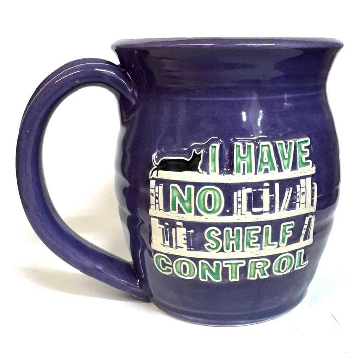 I have no Shelf Control 20oz Handmade Ceramic Mug for wholesale by Pawley Studios Ceramics