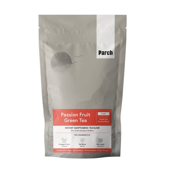 Passion Fruit Green Tea (Decaf) - Adaptogenic Instant Elixir for wholesale by Parch Inc.