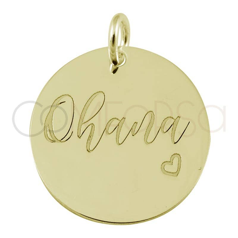 COM FORSA SL - Wholesale Individual Charm/Pendant - Sterling silver 925 pendant "Ohana" 17mm0