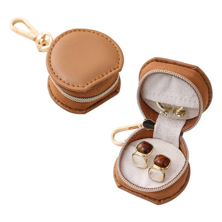 alberalkirk - Vente Boîte/rangement à bijoux - Organisateur de Bijoux de Voyage Compact PU avec Crochet Suspendu S5P4003