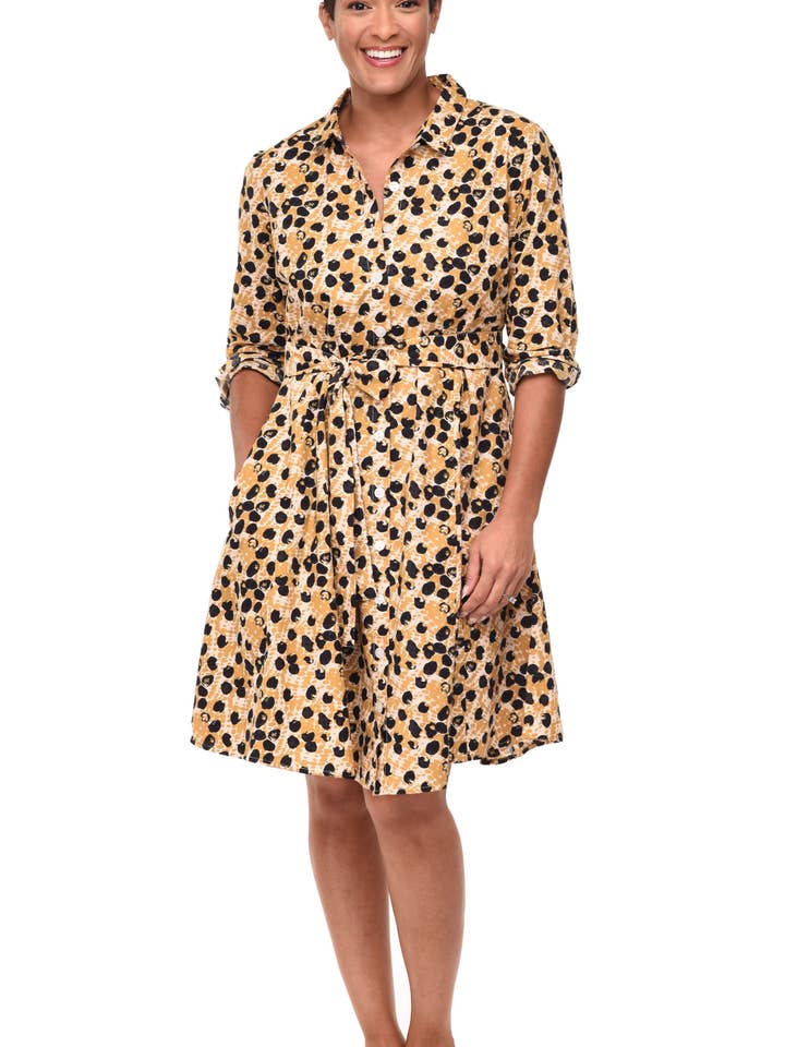 Vestido Shira CV1118 en Safari* para venta al por mayor de Tulip Clothing