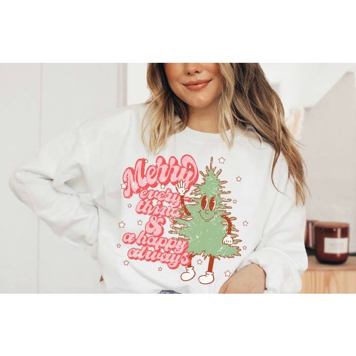 Merry Everything Sweatshirt for wholesale by veryHOU