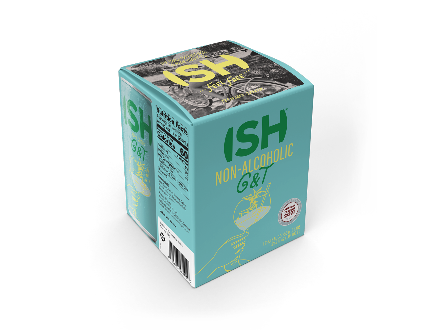 The Zero Proof - Wholesale Non-Alcoholic Aperitif/Mocktail - ISH G&T - 4-Pack1