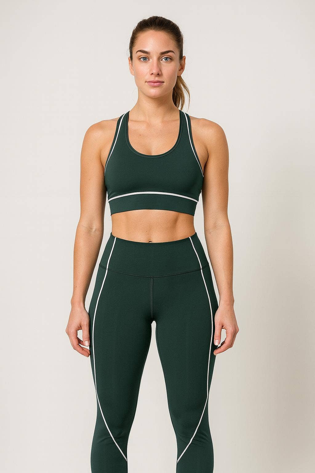 Color 5 - Wholesale Activewear Set - Women's - Active wear sports bra with yoga pants set w/contrast trim13