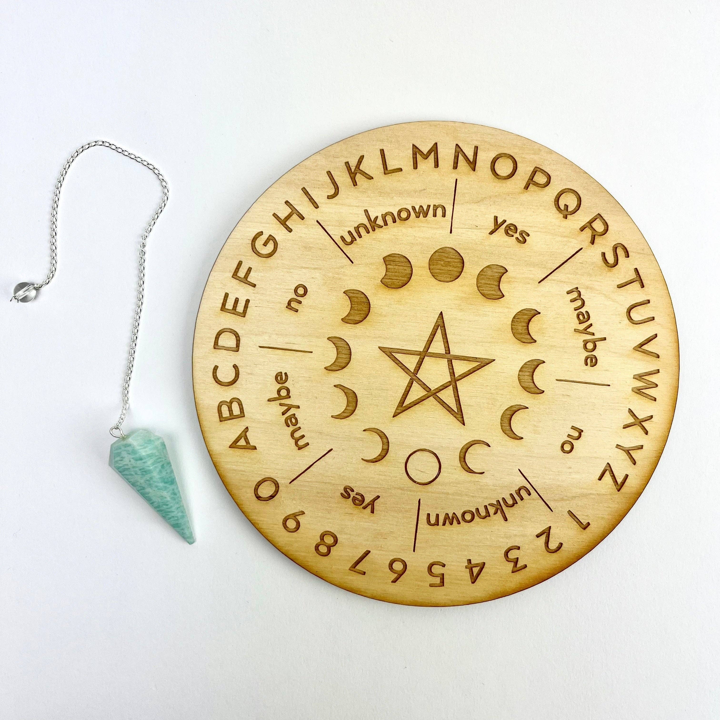 Pelham Grayson Rose - Wholesale Meditation Supplies - Pentagram | Pendulum Board w/ Description3