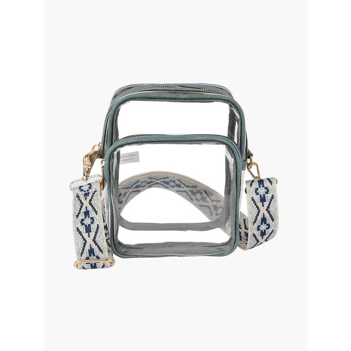 Handbag Express - Wholesale Crossbody Bag - Women's - Guitar Strap Clear Crossbody Bag5