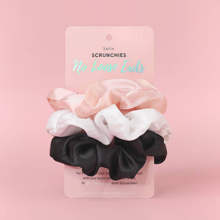 No Loose Ends - Satin Scrunchies Set of 3 for wholesale by Sleek'e Hair / European Perfumes