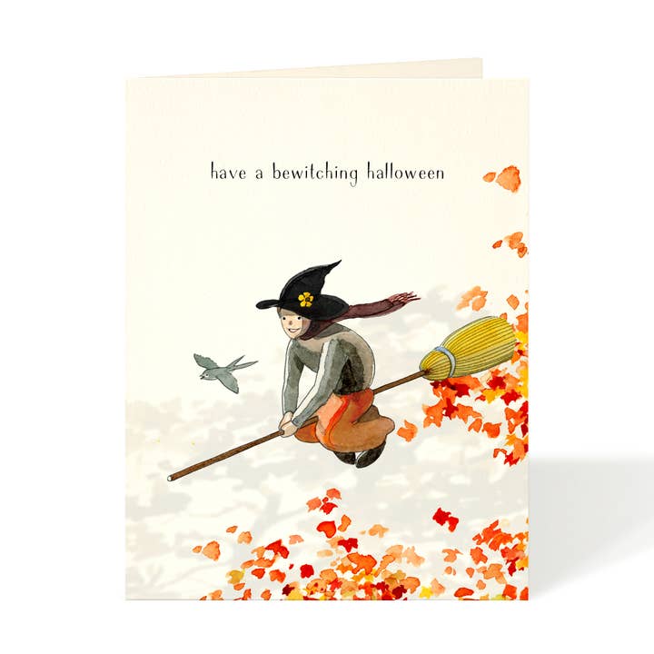 Vol d'octobre - Carte d'Halloween pour la vente par Felix Doolittle