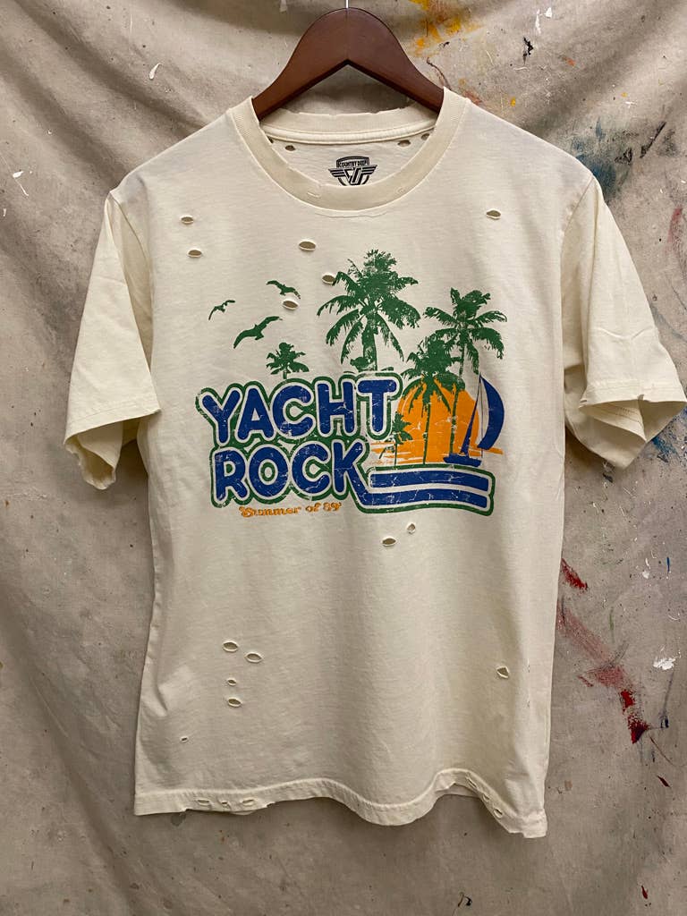Country Deep Apparel - Wholesale Screen Printed T-Shirt - Unisex - Yacht Rock Summer of 89 distressed vintage T shirt1