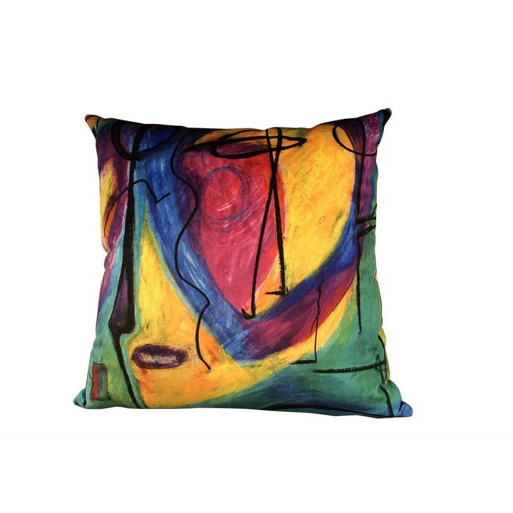 Modern Handmade “Bruce Mishell” Print Velvet Pillow for wholesale by Magic Hill - Mercantile