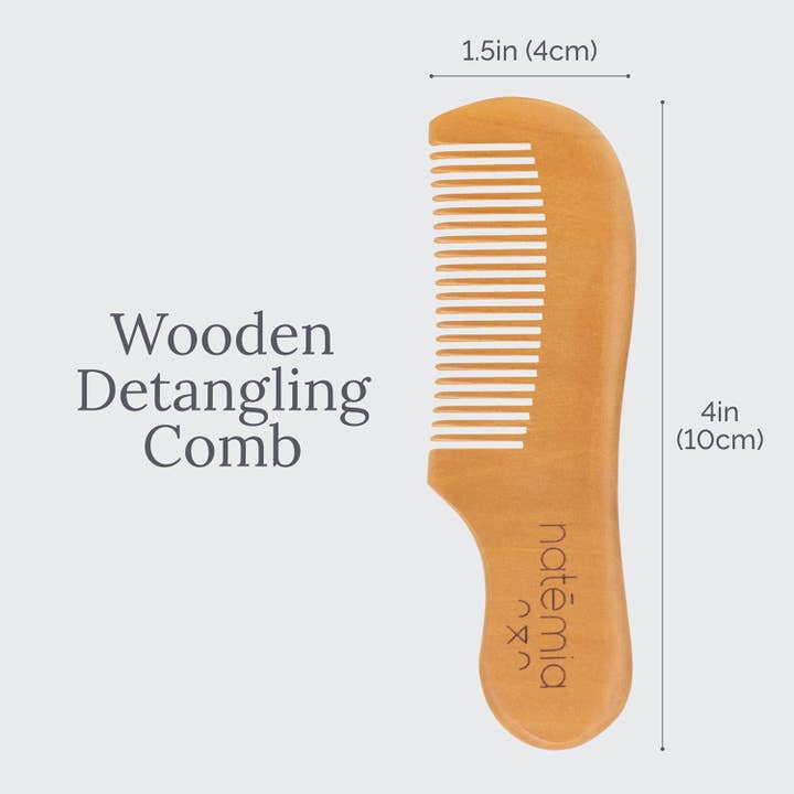 Natemia - Wholesale Hair Brush/Comb - Kids & Baby - Wooden Baby Hair Brush Set (3 Piece)7