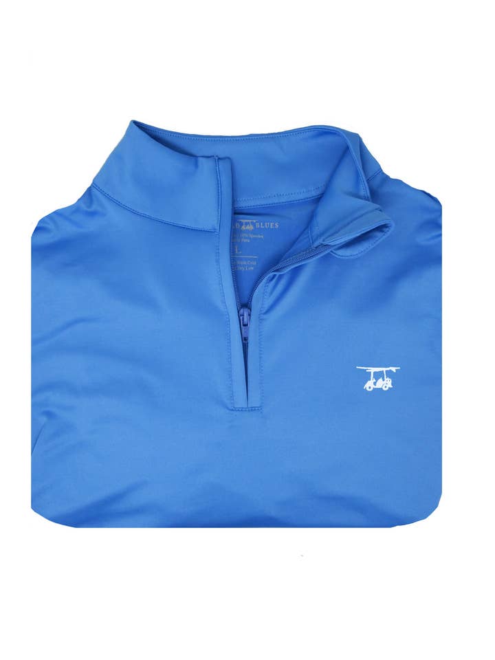 Cuarto de cremallera con vista al océano para jóvenes - Regata sólida para venta al por mayor de Bald Head Blues