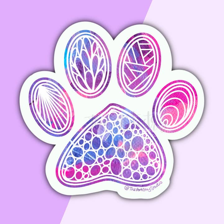 Paw Print Sticker | 3x2.88” for wholesale by The Artistry Studio