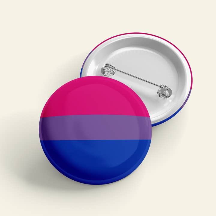 Spilla bandiera bisessuale | Spilla Pride Back Button per la vendita all'ingrosso da parte di That’s So Andrew