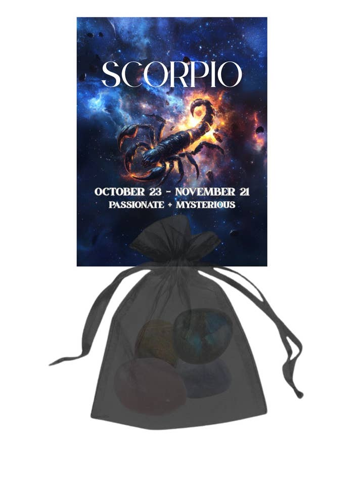 Zodiac Bags Carded - Scorpio for wholesale by Serenity + Sol