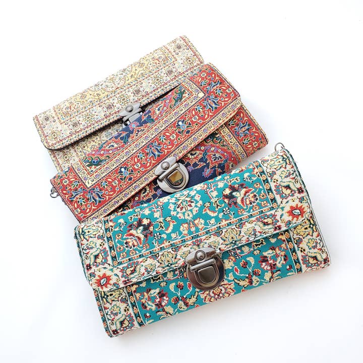 Eclectic Woodchuck – wholesale Wallet – Women's – Turkish Rug Inspired Sling Wallet1
