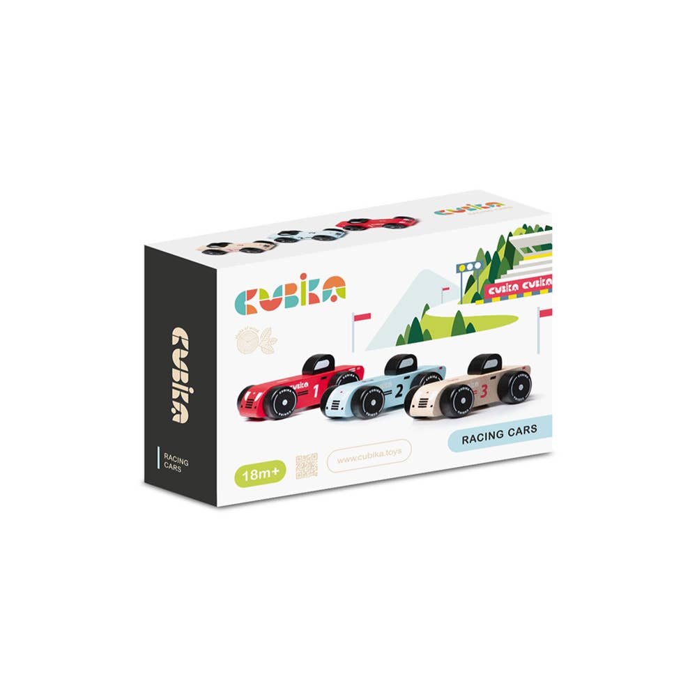 AJ Aguiar - Vendita all'ingrosso Macchinetta/camioncino giocattolo - Bambini  - Set di Auto F1 in Legno Cubika 3 Pezzi1