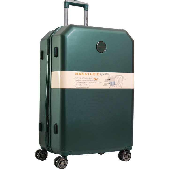 EMERALD Max Studio ABS Hard Sided 3-Piece The Hexagon Luggage Set for wholesale on Faire6