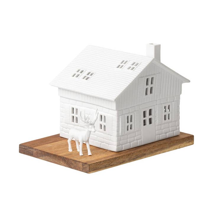 Räder - Wholesale Christmas Decoration - Village House - Nordic Ski Hut with Deer0